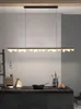 Lampes suspendues longue barre lumière LED en aluminium acrylique lampe suspendue horizontale salle à manger cuisine éclairage nordique moderne