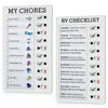 Notepads Reusable My Chores Checklist Daily Planner Memo Plastic Board Chore Chart Responsibility Behavior for Kid Selfdiscipline Card 230413