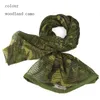 Bandanas Military Tactical Scarf Sniper Veil Camo Mesh Face Head Wrap For Outdoor Camping Hunting