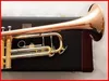 American Stradivarius trumpetinstrument LR-197GS B Flat fosforbrons trumpet Nybörjare Gradering Professionell gratis frakt