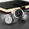 Montres pour femmes Mode de luxe Diamant Couple Montres-bracelets en acier inoxydable Bracelet en maille d'argent Femme Montre à quartz Lumineux Femmes Top 231114