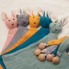 Szaliki owij 1set Trójkąt dziecięcy szalik bawełny śliniaki kreskówki króliczek
