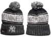 Yankees Beanie New York Berretti Tutte le 32 squadre Lavorato a maglia con risvolto Pom Berretti da baseball Cappelli a righe Sideline Lana calda USA College Sport Cappelli lavorati a maglia Berretto per donna a6