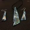 Necklace Earrings Set Fashion 6 Baroque Art Lampwork Murano Glass Pendant Jewelry Wholesale N-048