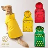 Ropa para perros Mantenga a su cachorro seco ¡Elegante impermeable amarillo de doble capa con uso bidireccional! 231113