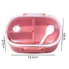 Geschirr Kinder Lunchbox Drei Gitter Mikrowelle Lunch Box Cartoon Kleine Frische Student Büro Bento Lagerung Container