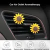 Désodorisant de voiture Diffuseur de parfum de parfum de voiture de tournesol Désodorisants avec clip Évents automatiques Parfum Aromathérapie solide Désodorisation Décor de voiture 231113