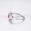 Rode Spinel Ring S925 Zilver Micro Set Zirkoon Gepersonaliseerde Ring Europese Vrouwen Super Sprankelende Ring Bruiloft Feest Valentijnsdag Cadeau Merk High-end Sieraden SPC