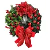 Guirlande de Noël de fleurs décoratives accrochant la guirlande de Noël pour des décorations de cheminée de cheminée de vacances d'hiver