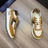 Berömda mäns casual skor Deluxe Collision Cross Running Sneakers Italy Vackert Elastic Band Low Tops Calfskin Designer Outdoor Casuals Athletic Shoes Box EU 38-45