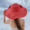 Cappelli a tesa larga MAERSHEI Tessuto fatto a mano Lettera Sole per le donne Nastro nero con lacci Grande cappello di paglia Cappellini estivi da spiaggia all'aperto Chapeu Fem