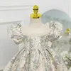 Mädchenkleider Luxus-Stickerei-Blumen-Babykleid für den 1. Geburtstag, Hochzeit, Kinder, elegante Abendkleidung, spanische Zeremonie, Abschlussball, 1–5 Jahre