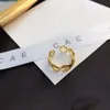 Luxury Jewelry Designer Rings Band Rings Women Cuff Love Wedding Correct Letters biliteral 18K Gold Plated Stainless Steel Ring Fine Finger Ring Wholesale