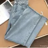 Damesjeans streetwear hoge taille dames mode jeans vrouw meisjes vrouwen wijd been broek broek broek vrouwelijke Jean femme denim bagge mom jeans 230413