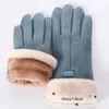 Vijf Vingers Handschoenen Mode Handschoenen Herfst Winter Schattig Harige Warme Wanten Lange Vinger Wanten Dames Outdoor Sport Vrouwelijke Handschoenen Scherm 231113