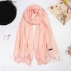 Scarves Winter Cashmere Women Scarf Female Luxury Brand Scarves Lady Tassel Bandana Women Solid Shl Wraps Foulard Tippet Pashmina YQ231114