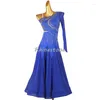 Stage Wear Imitation Diamant Autrichien Jupe Moderne National Standard Danse Haute Qualité Big Swing Robe Oblique Épaule Valse Sociale