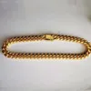 Hangende kettingen 14 mm roestvrij staal Miami Curb Cubaanse ketting ketting jongens mannen goud kleur hiphop draak slot sluiting sieraden 18 k armband t230413