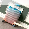 Designer luggage colorful travel case men women case boarding box rolled edge luggage suitcase travel universal wheel luggage compartment