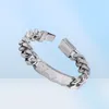 Europe America Fashion Men Lady Women Bracelet Titanium steel 18K Gold Thick Chain Bracelets With Engraved V Letter Four Leaf Flow5209149