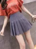 Skirts Zoki Sexy Women Pleated Summer High Waist Chic A Line Ladies Pink Mini Korean Zipper Preppy Style Girls Dance 230414