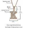 Iced Out Big Custom Name Single Letters Anhänger Bling Gold Silber Zirkonia Halskette Schmuck Geschenk