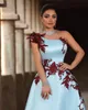 2023 Nov Aso Ebi Arabic Light Sky Blue A-line Mother Of The Bride Dresses Lace Satin Evening Prom Formal Party Birthday Celebrity Mother Of Groom Gowns Dress ZJT021