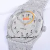 TWF tw15400 A3120 Automatisch herenhorloge Volledig Iced Out verharde diamanten wijzerplaat Stalen zijkant met diamanten Tweekleurige armband Super Edition Sieraden trustytime001Watches