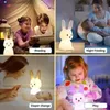 Table Lamps LED Night light Rabbit Touch lamp Cute Animal Light Bedroom Decor Gift for Kid Baby Child Table Lamp Home Decor R231114