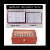 Jewelry Pouches 24 Slots Wooden Pen Display Storage Box Luxury 2 Layer PU Case Fountain Pen-Collector Organizer Wine