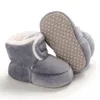 Chaussures en coton pour bébés, premiers pas, avec semelle souple d'hiver en peluche, antidérapantes pour garçons et filles