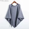 Foulards MoriBty hiver tricoté écharpe femmes luxe cachemire couleur unie grand Triangle Shl enveloppes chaud Poncho Capes Bufandas Mujer Sjaal YQ231114