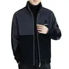 Men's Jackets Men Plush Jacket Fleece Zipper Sweatshirt For Thick Warm Winter Coat With Stand Collar Soft Closure Fall