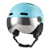 Skihelme Skischutzhelm Winddichter Snowboardhelm mit abnehmbarer Brille mit Gehörschutz zum Skifahren Skateboard Snowboarden 231114