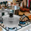 Pans Pot Soup Cooking Stainless Steel Stock Lid Pan Pasta Kitchen Milk Cookware Saucepan Noodle Stew Noodles Stockpot Boiling