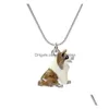 Pendant Necklaces Enamel Dog Necklace Cute Best Friends Pet Pendants Fashion Jewelry For Women Christmas Gift Drop Delivery Dhgarden Dhti9