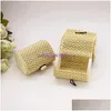 Present Wrap Vintage Forest Pure Natural Bamboo Candy Box For Party Favor Package Boxes With Ribbon LX0564 Drop Delivery Home G Dhosl