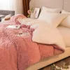 Filtar Woolen Raschel Filt Mjuk förtjockad Tung varm elegant Rhombus Three-Tiered Fleece Luxury For Cover Soffa Bed Bed Bread Winter