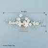 Hair Clips 2023 Po Matching Jewelry Wedding Dress Comb Handmade Soft Pottery Flower Pearl Hairpin Bridal Headdress Accessories