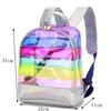 Schultaschen Sommer Transparent für Frauen Rucksack Kinder Schulterstreifen Laser Mädchen Große Kapazität Kinder Jelly Bag