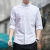 Chemises décontractées pour hommes à manches longues en coton Slim Fit Business Man Social et Blouses