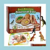 Party Favor Dig Diser Dino Egg Excavation Toy Kit Unique Dinosaur Eggs Easter Archaeology Science Gift Favors For Kids Boy Girl Drop Dhsja