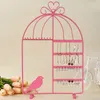 Bolsas de jóias Ferro Metal Birdcage Display Stand Organizador Rack Pendurado Parede Para Mulheres Brincos Colares Pulseiras Suportes de Armazenamento