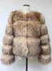 Pele feminina pele sintética hjqjljls inverno moda feminina falso casaco de pele de guaxinim luxo curto fofo jaqueta de pele outerwear feminino casaco fuzzy 231113