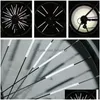 Nakrętka śrubowa 12pcs Rower Light krawędź mówienie rurki klipsowe bezpieczeństwo ostrzegawcze lampy cykliczne Odblaskowy odblaskowy rower rowerowy Ridi DH10M