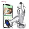 Bluetooth APP Anal Plug Vibrador Control remoto inalámbrico Butt Masajeador de próstata Entrenador Juguetes sexuales para mujeres Hombres Adultos 231010