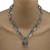 Chokers Handmade Cool PadLock Pendant Necklace Streetwear Punk Necklaces Gothic Choker Party Jewelry 231114