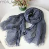 Scarves 2021 New Arrival Men Style Spring and Autumn Scarf 100% Linen Solider Color long scarves shl fashion men scarf YQ231114