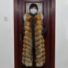 Women s Jackets Winter Red Fur Vest Female Real Extended Long Women Waistcoat Natural 231113