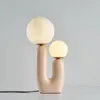 Lampes de table lampe postmoderne pour chambre chambre créative styliste modèle nordique étude tête de lit individuelle G9 LED bureau en verre de résine